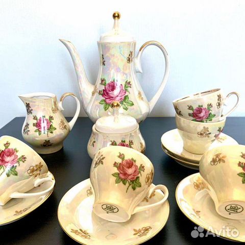 Кофейные сервизы Kahla ГДР с розой