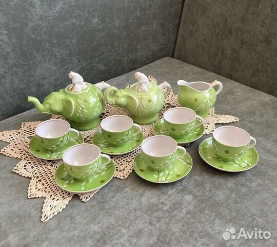 Сервиз детский СССР Дулево 1959г. Слоны и обезьяны