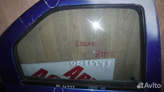 Стекло двери задней правой Renault Logan I 2005-2