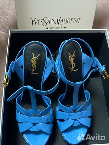 Кожаные босоножки Saint Laurent