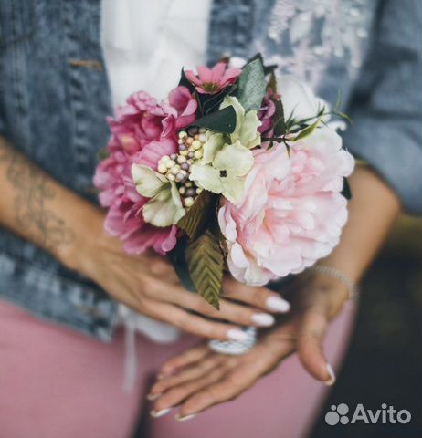 Свадебный букет невесты из искусственных цветов