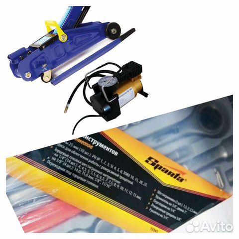 Атокомпрессор набор инструментов домкрат