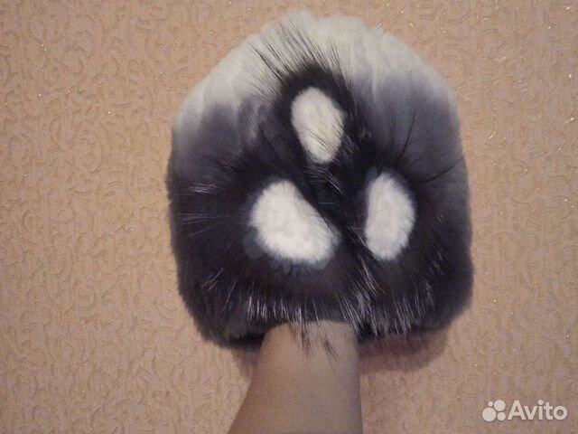 Шапка натуральный мех кролика