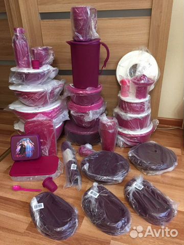 Посуда Таппервер Tupperware бордовый