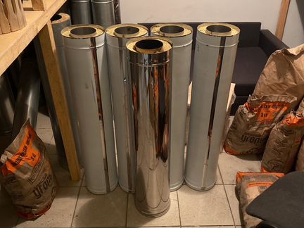 Дымоход сэндвич 150-220 нерж/нерж.1 метр