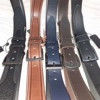 Ремень брючный, мужской из натуральной кожи