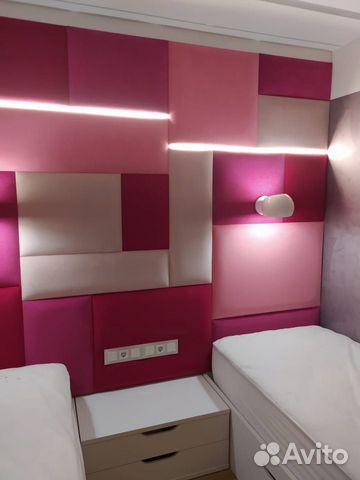 Мягкие стеновые панели и кровать