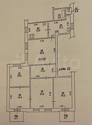 5-к. квартира, 160 м², 3/3 эт.