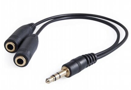 Кабель AUX разветвитель Jack 3,5 папа- 2 мамы