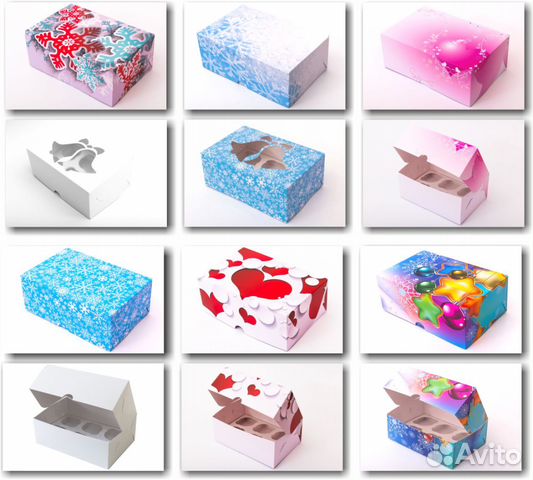 Коробки для капкейков, конфет, пряников, тортов