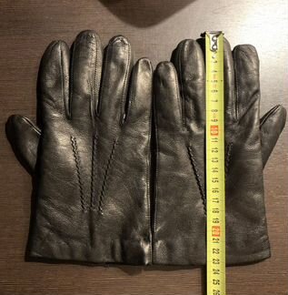 Мужские кожаные перчатки (новые) L