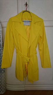 Плащ новый zara M basic женский жёлтый летний