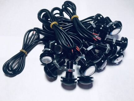 Дхо светодиод врезной орлиный глаз 23мм красный 12