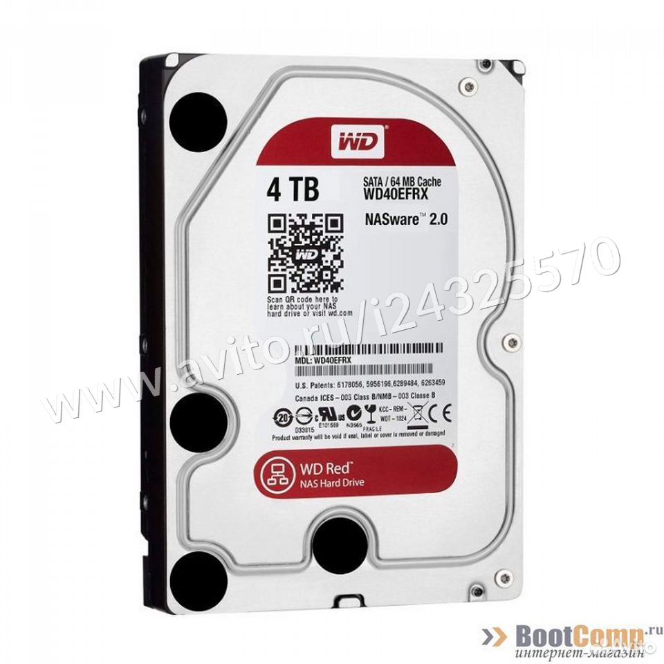 Жесткий диск 4000Gb WD WD40efax Red 84012410120 купить 2