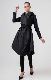 Чёрный плащ (мантия, пальто) от Noel Concept