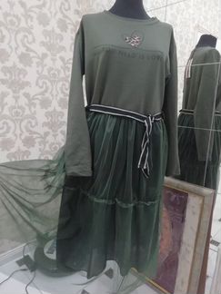 Платье трикотаж сетка Италия 46-50