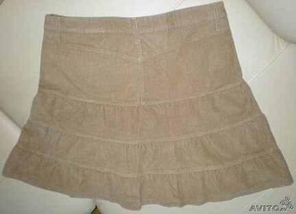 Юбка новая трапеция вельвет 46 размер