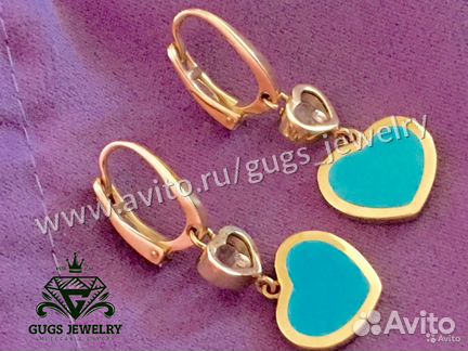 Золотые серьги с бриллиантами Chopard