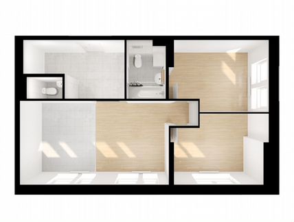 2-к квартира, 62.4 м², 3/33 эт.