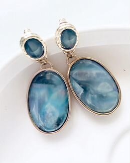 Серьги с натуральным перламутром