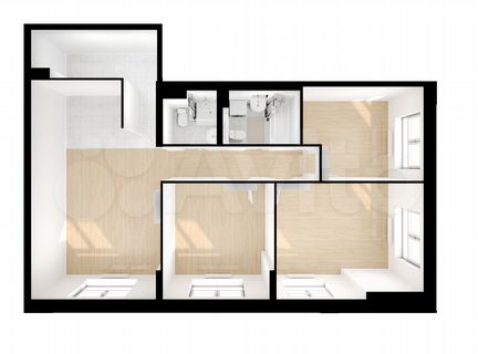 3-к квартира, 86.5 м², 8/33 эт.