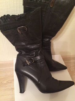 Сапоги кожаные