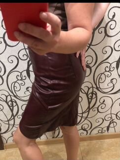 Юбка новая искусственная кожа