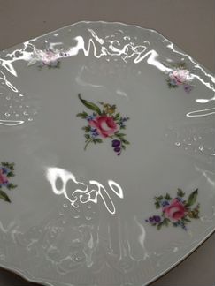 Набор тарелок/квадратные 22см. 6шт. Полевой цветок