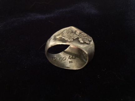 Наградной перстень Luftwaffe,1941г,подлинник