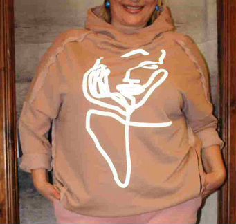 Италия.Ультрамодная туника-худи-свитшот р.48-58