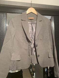 Костюм женский -пиджак и юбка- Janoer темно-серый