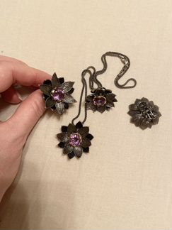 Серебряный комплект Forest opera