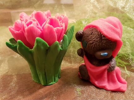 Формы для мыла Тедди в полотенце