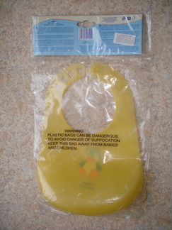 Нагрудник Canpol Babies пластиковый (желтый)