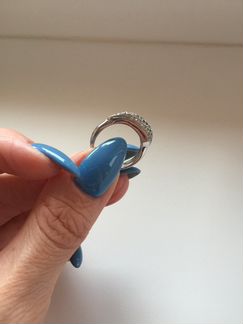 Серебряное кольцо с фианитами