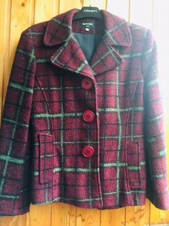 Пиджак Sandro (жакет) бордовый, тёплый