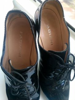 Ботильоны туфли Fabiani кожаные черные почти новые