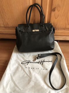 Черная сумка Gerard Henon натуральная кожа, Герман