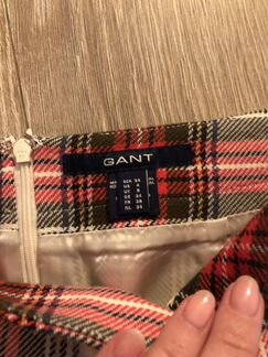 Мини юбка Gant из шерсти с карманами