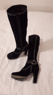 Сапоги замшевые