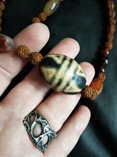 Чокер из бусины дзи «Зуб тигра»