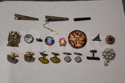 Значки броши запонки зажимы для галстука