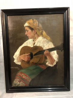 Картина масло Vilma Meisel 1917
