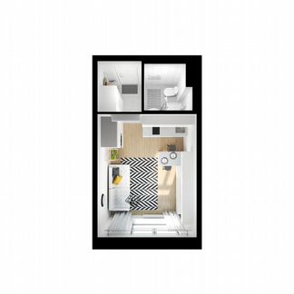 Квартира-студия, 19.7 м², 21/25 эт.