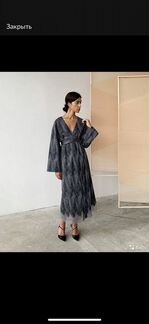 Платье миди из органзы Ushatava Bohemian