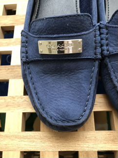 Мокасины coach синие замшевые р 39