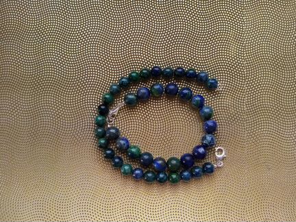 Браслет Малахит с хризоколлой, яшма готовый или на