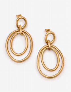 Серьги и браслет Boden мятое золото