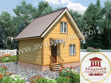 Каркасный дом № 608. Строительство домов и бань