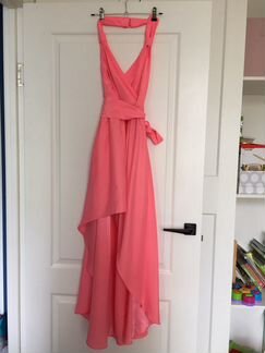 Платье вечернее, ярко розовое